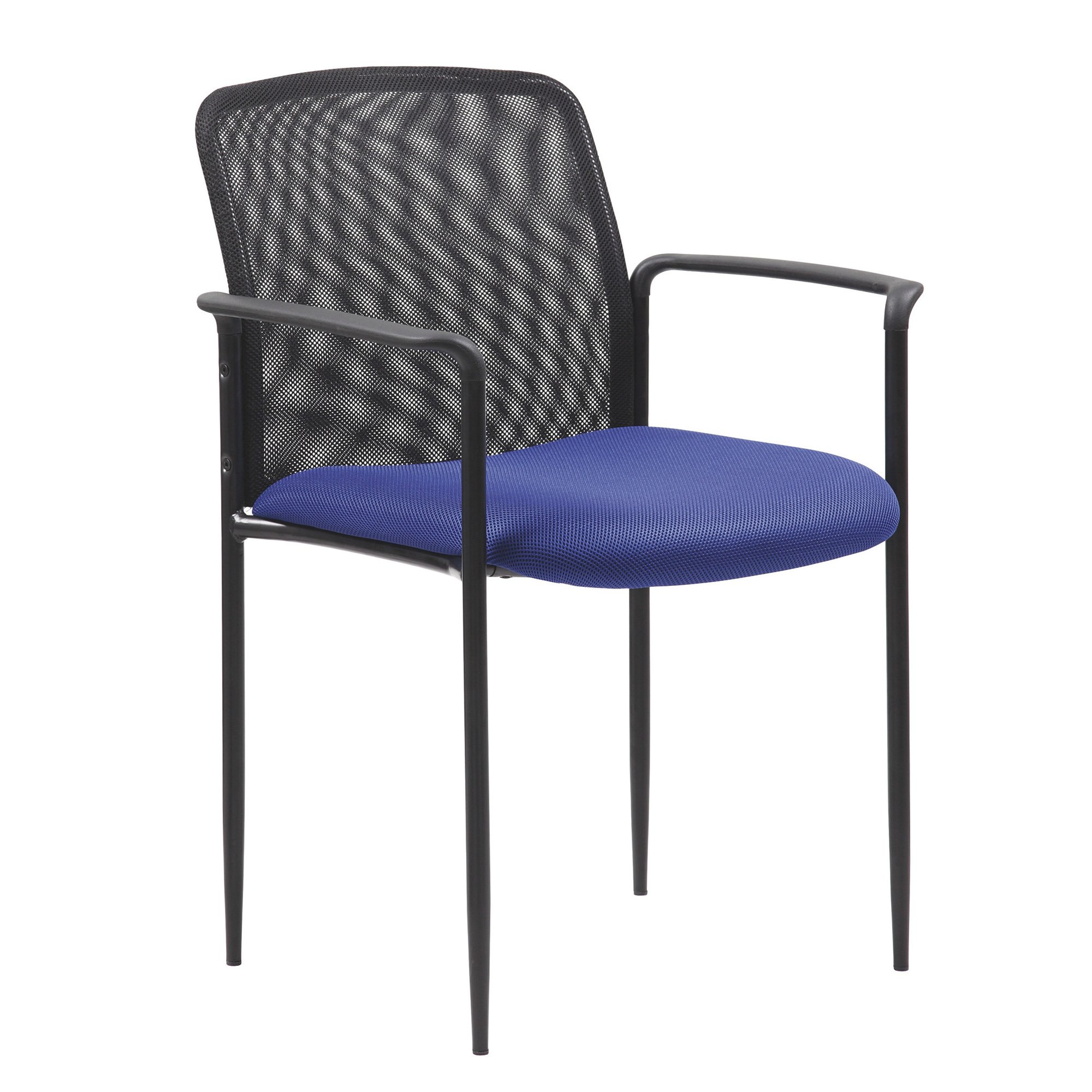 Norstar Stackable Mesh and Steel Guest Reception Chair — 24in.W x 24in.D x 33in.H